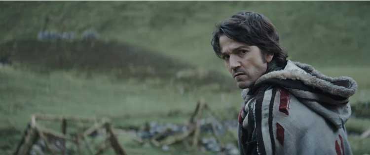 Diego Luna como personagem Cassian Andor na nova série Andor na Disney+ da LucasFilm.